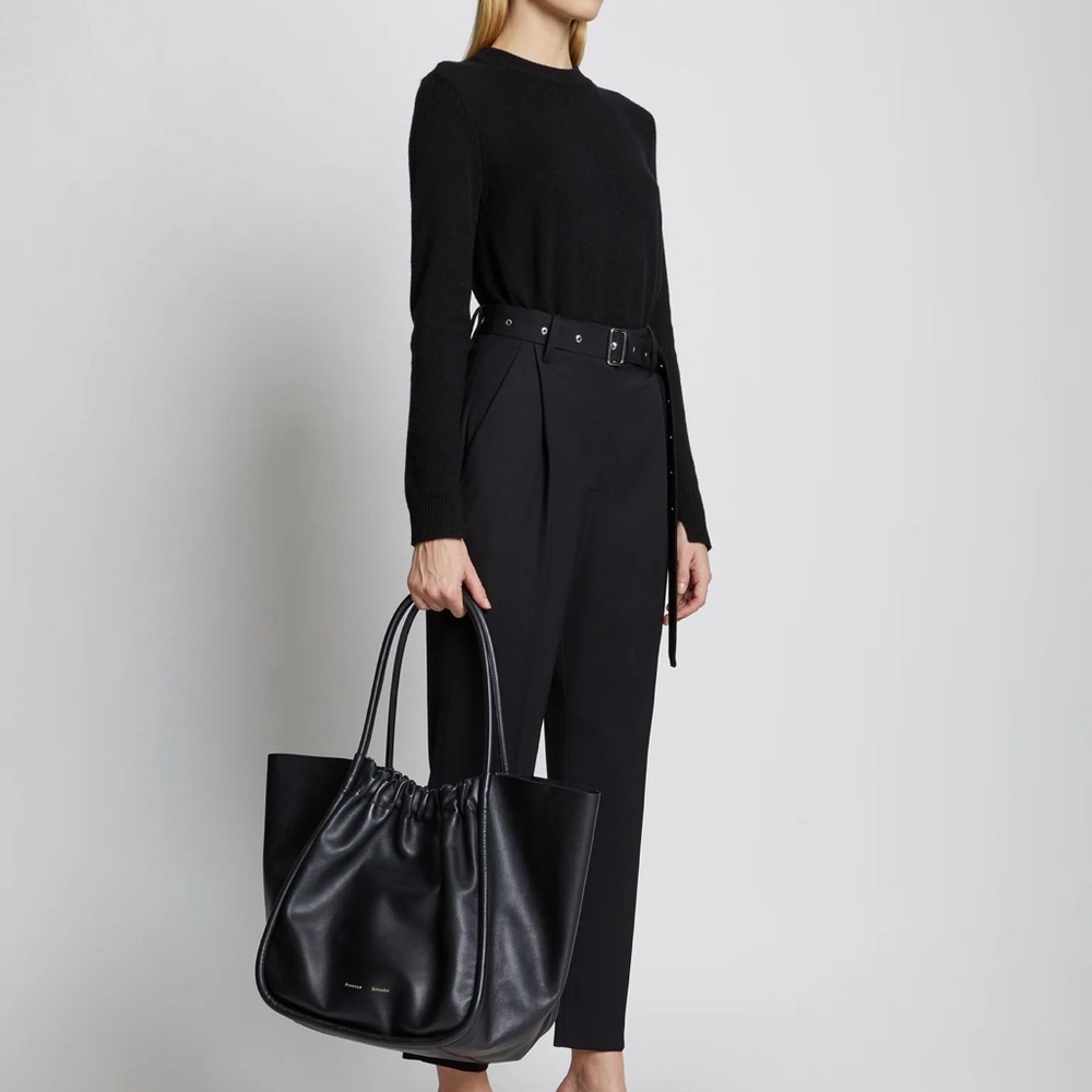 Proenza Schouler Rare XL Ruched Tote black calfskin leather. - Picture 3 of 15